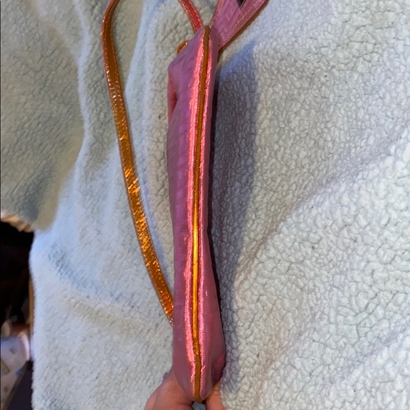 Fendi wristlet metallic pink and orange super cute - Picture 3 of 5